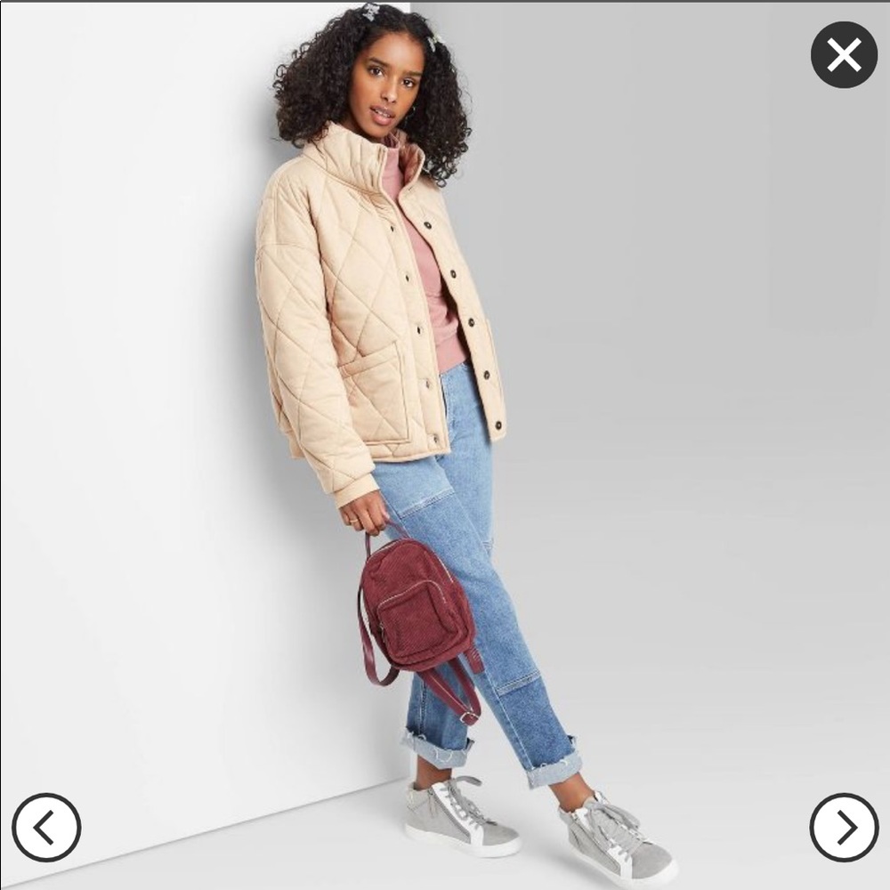 NWT Dolman Button Quilted Jacket